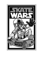 Print skate wars vector