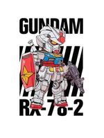 Gundam RX japanase vector