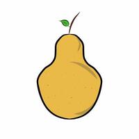 vector illustration of a pear on a white background. flat style.