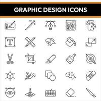 Graphic design icons, graphic design icon pack vector