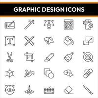 gráfico diseño iconos, gráfico diseño icono paquete vector