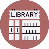 icono de vector de biblioteca