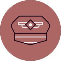 Pilot Hat Vector Icon