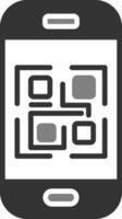 icono de vector de código qr