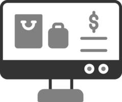 icono de vector de compras en línea