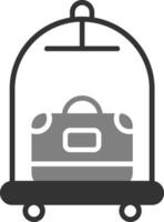 Luggage Cart Vector Icon