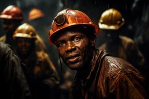 AI generated the african mine workers are making inroads with odisan in the fight against poverty photo