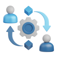 3d renderen flowchart geïsoleerd nuttig voor digitaal marketing, advertentie, technologie, seo, website, internetten, optimalisatie, online, netwerk en andere png