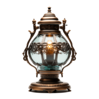 ai généré nettoyer conception antique lampe avec transparent isolement génératif ai png