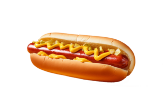 ai generiert heiß Hund auf ein Weiß transparent Hintergrund png