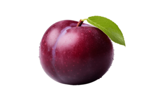 AI generated Ripe plum, isolated on a white transparent background png