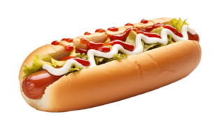 AI generated Hot dog on a white transparent background png