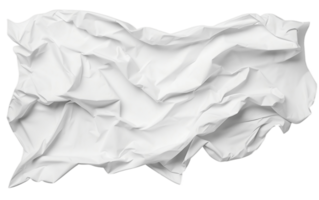 AI generated Crumpled Paper on White Transparent Background png