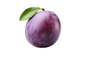 AI generated Ripe plum, isolated on a white transparent background png