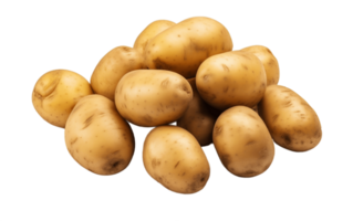 AI generated farm potatoes isolated on a white transparent background png