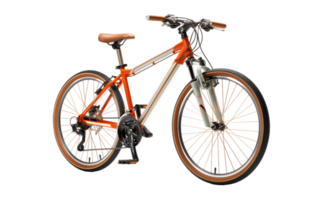 ai generiert Fahrrad auf Weiß transparent Hintergrund, png Format