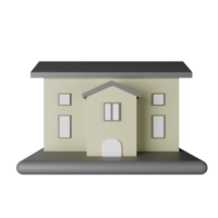 Mansion 3D Icon Illustration png