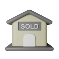 Sold 3D Icon Illustration png