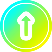 pointing arrow circular in cold gradient spectrum png