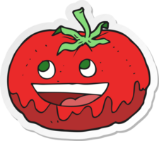 adesivo de um tomate de desenho animado png