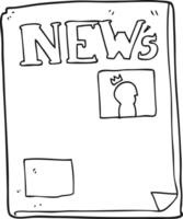 black and white cartoon newspaper png