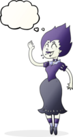 thought bubble cartoon vampire girl png