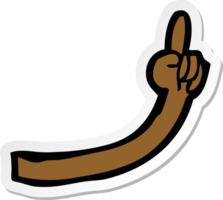 sticker of a cartoon arm png