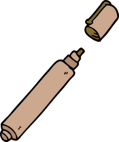 stylo de bureau de dessin animé doodle png