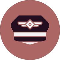 Pilot Hat Vector Icon