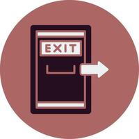 Exit Door Vector Icon