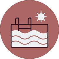 icono de vector de piscina