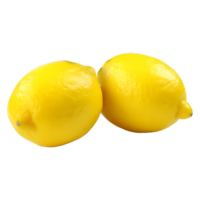 ai généré 3d le rendu de une Jaune citron sur transparent Contexte - ai généré png