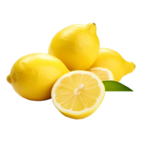 AI generated 3D Rendering of a Yellow Lemon on Transparent Background - Ai Generated png