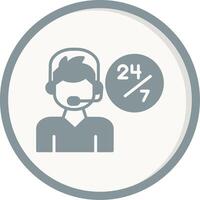 24 Hours Support Vector Icon