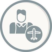 Flight Attendant Vector Icon