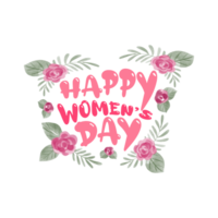 happy women's day with flower png