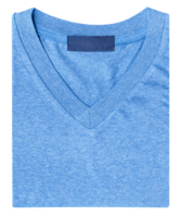 Blue color v neck shirt png