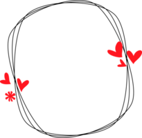 rojo corazón forma sencillo marco png