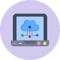 icono de vector de computación en la nube