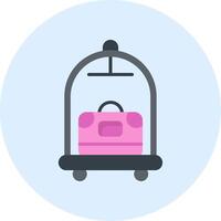 Luggage Cart Vector Icon