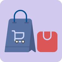 icono de vector de bolsa de compras