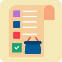 Shopping List Vector Icon