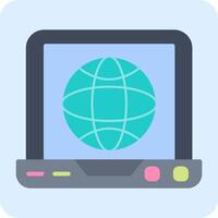 Laptop Internet Vector Icon