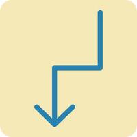 Zigzag Arrow Vector Icon