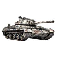 ai gegenereerd 3d renderen van een oorlog tank Aan transparant achtergrond - ai gegenereerd png