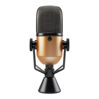 ai généré 3d le rendu de une studio microphone sur transparent Contexte - ai généré png