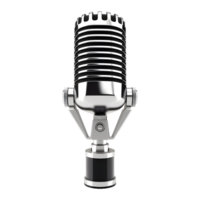 ai généré 3d le rendu de une studio microphone sur transparent Contexte - ai généré png