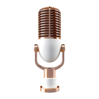 ai généré 3d le rendu de une studio microphone sur transparent Contexte - ai généré png