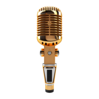 ai généré 3d le rendu de une studio microphone sur transparent Contexte - ai généré png