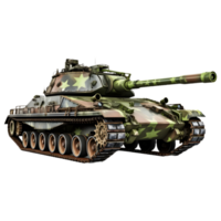 ai generado 3d representación de un guerra tanque en transparente antecedentes - ai generado png